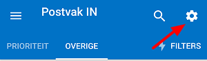 Klik op het tandwiel rechtsboven
