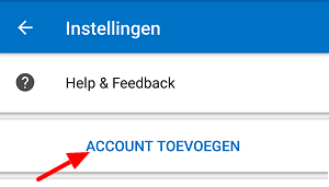Klik op 'Account Toevoegen'