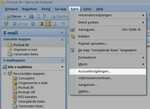 Hoe stel ik Outlook in?