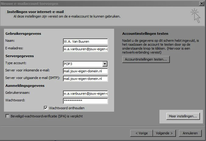 Hoe stel ik Outlook in?